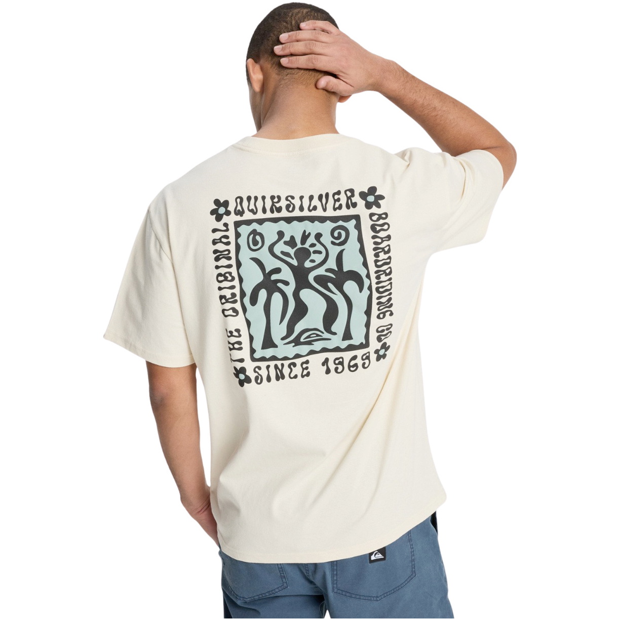 2026 Quiksilver Mens Serenity Splash T-Shirt EQYZT08300 - Bone White